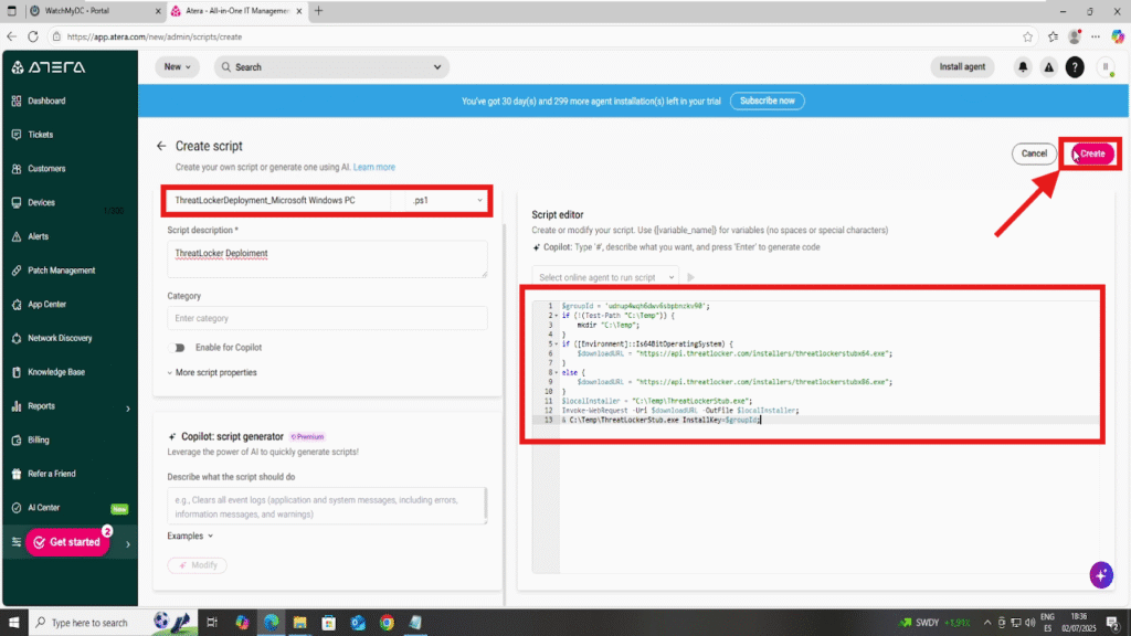 0204 Deploy ThreatLocker using an RMM tool