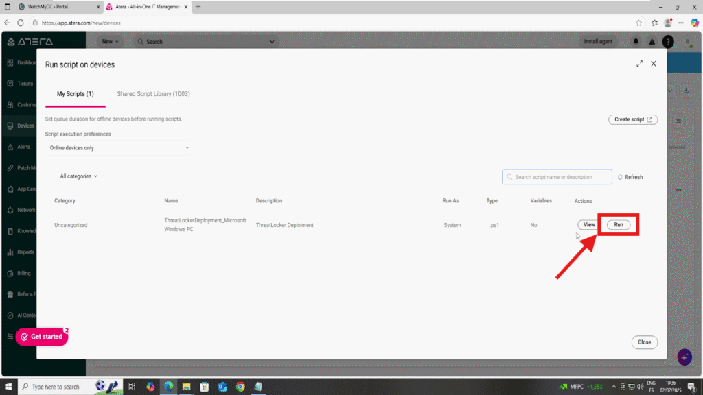 0205 Deploy ThreatLocker using Atera