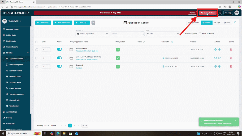 create a policy for a single user