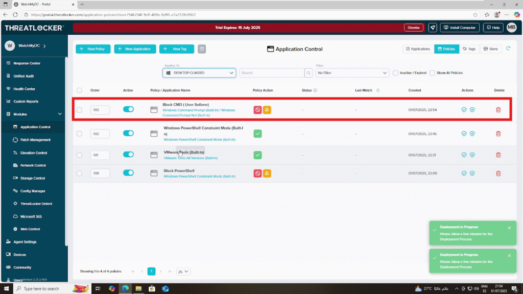 create a policy for a single user