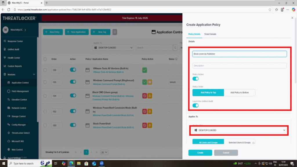 deny software based on Publisher