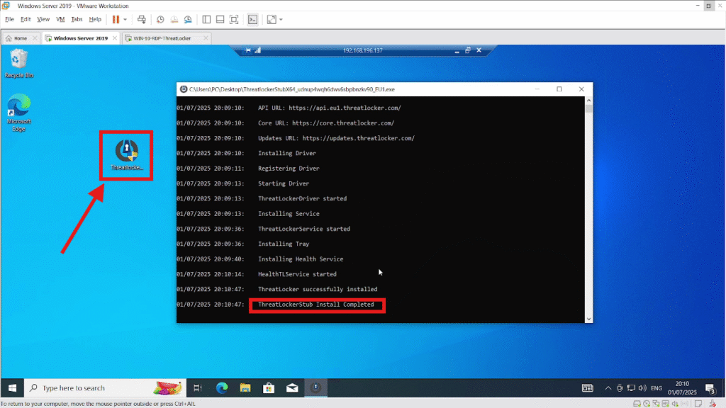 install ThreatLocker on a remote workstation