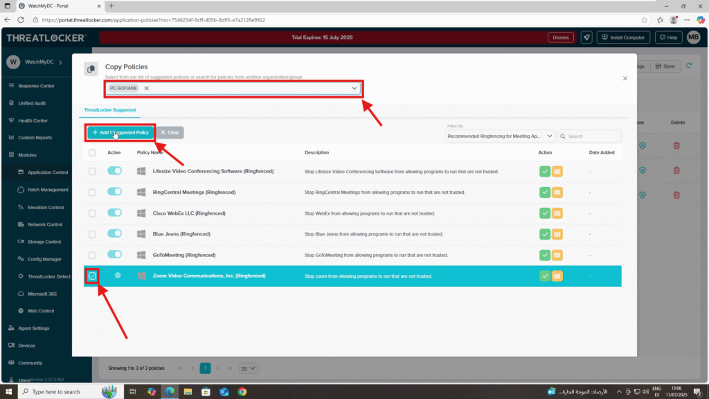 ThreatLocker Suggested Policies
