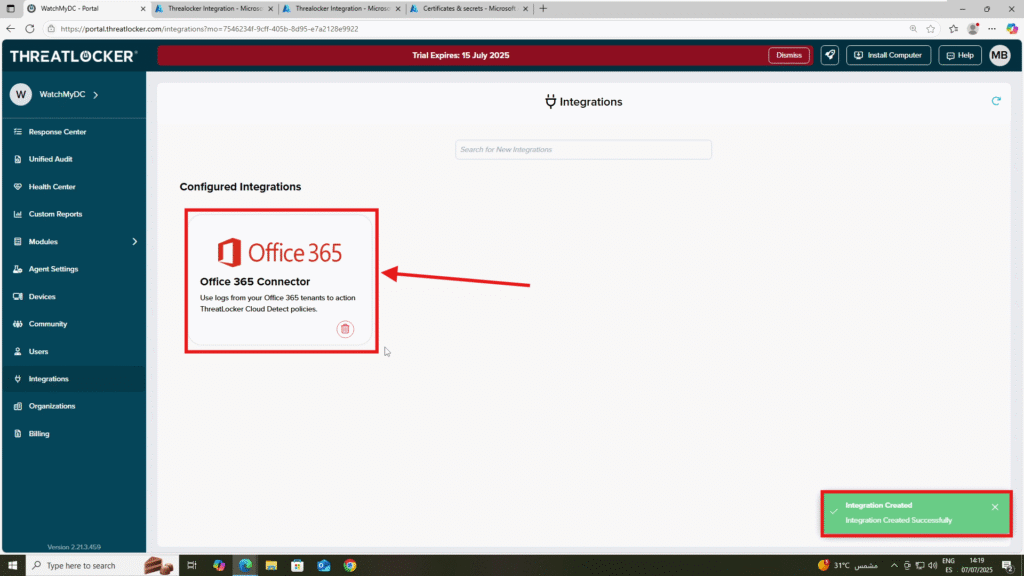 0113 integrate ThreatLocker with Microsoft 365