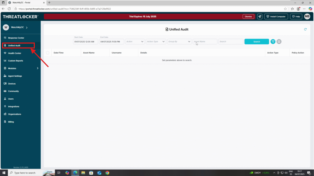 0201 audit existing policies in ThreatLocker