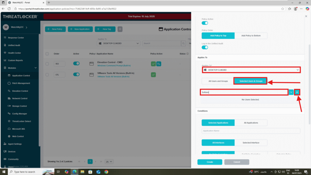 How to restrict elevated access to specific users in ThreatLocker?