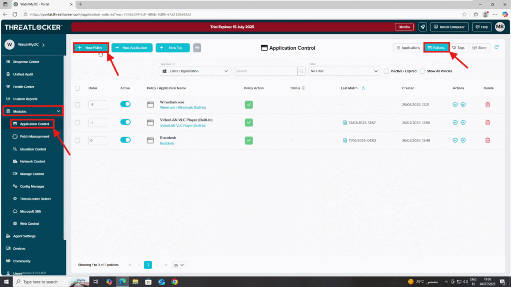 0502 assign policies by department