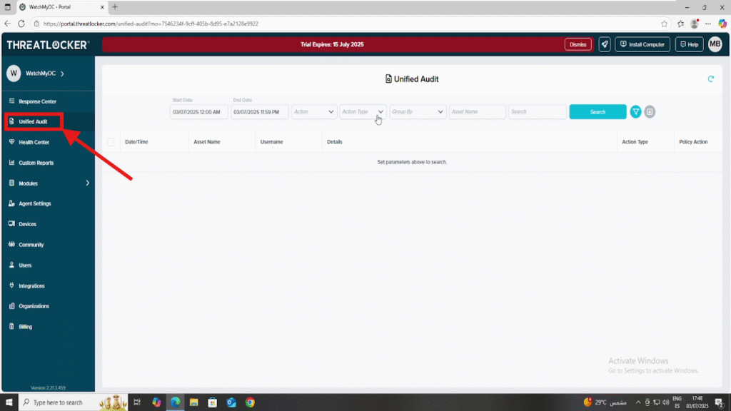 0601 log network activity for applications in ThreatLocker