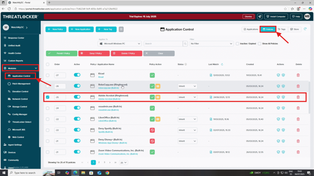 Clone an Existing Policy in ThreatLocker