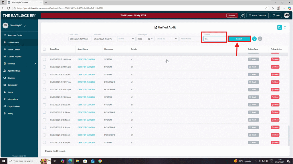0903 monitor USB device usage in threatlocker