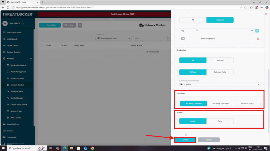 tag a policy and use it in a rule in threatlocker