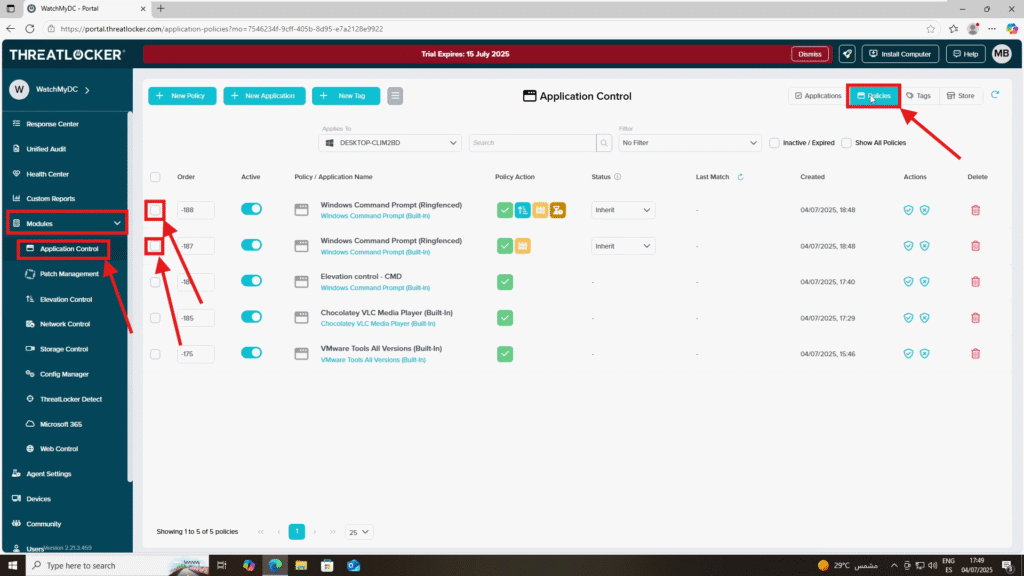 1001 revoke elevation access in ThreatLocker