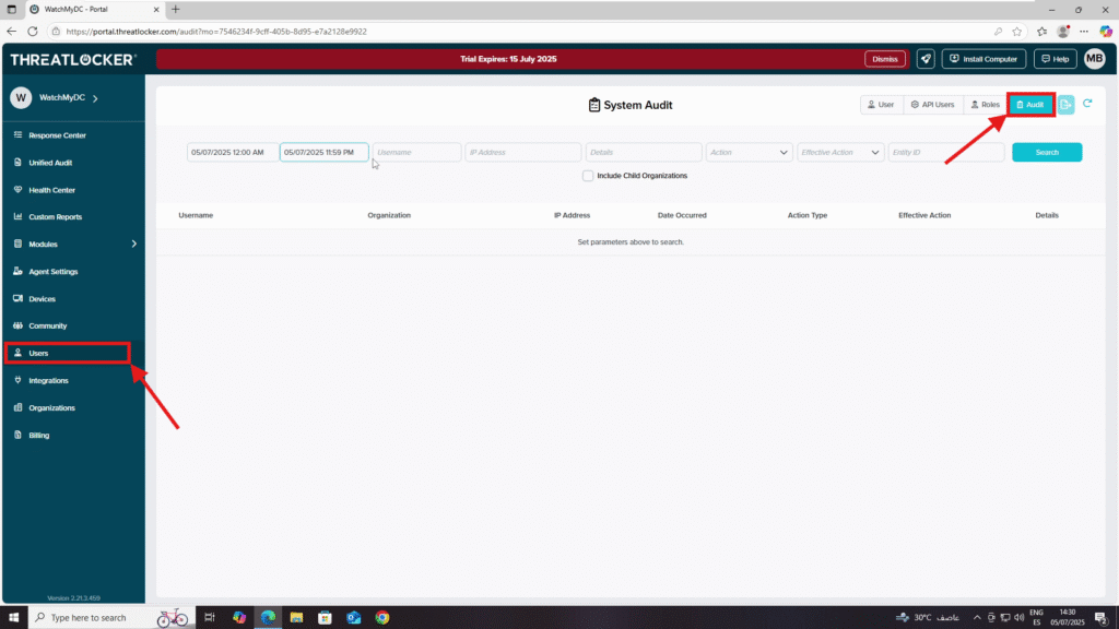 monitor user activity in threatlocker