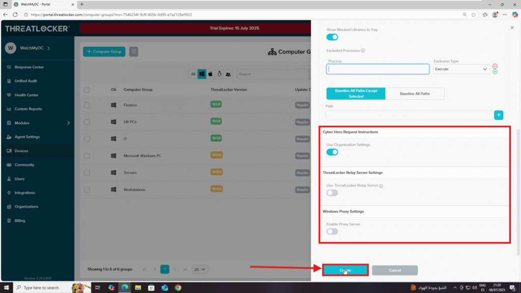 create a computer group in ThreatLocker